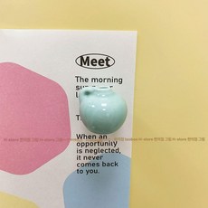 으노상점 자석화병 벽걸이화병 화병 꽃병장식, 블루 라운드 배 2.2x2.3cm