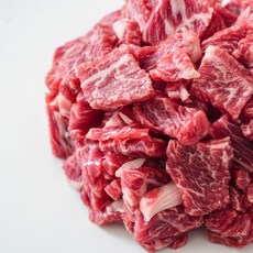 미경산한우 1+등급 목심 국거리, 1개, 세절(깍둑)