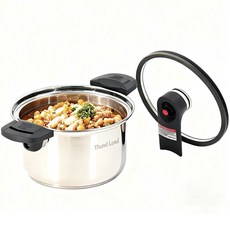 Thund Leod 스텐 진공냄비 인덕션 범용 압력솥 저압 조리냄비 가정용 다용도냄비/찌개냄비, 1개, 본색, 24cm