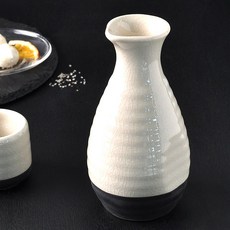 흑백자 도쿠리 도자기 독구리 도꾸리 사케병 술병, 1개