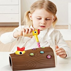 HM 애벌레 찾기 자석놀이 자석놀이장난감, 1개, 브라운외혼합색상