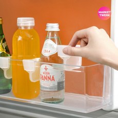 마켓트월 냉장고 렉 칸막이 분할 정리 정돈 클립, 반투명, 40개