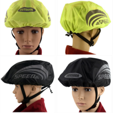 자전거 스피드 헬멧 방수 방한 방풍 커버 야간 반사 라이딩 안전 리플렉터 바이크 오토바이 전동킥보드, 점박이형광, 1개