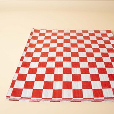 레드 체커보드 호일지 50장 35 x 35 cm 수제 햄버거 샌드위치 베이글 타코 부리또 치킨 포장지, 1개, 50개