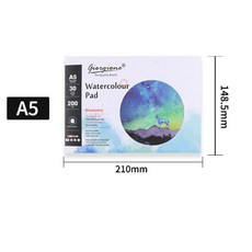 水彩畫本 200g加厚水彩本 水彩專用畫本 隨身旅行攜帶本 美術系標配, 1個