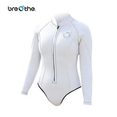 BREATHE 水呼吸 2mm 比基尼式防寒衣, 白色,S