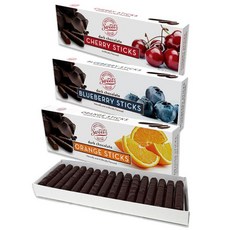 Sweet Candy Company 초콜릿 코팅 달콤한 캔디 컴퍼니 밀크 오렌지 스틱스 고급 스틱 과일 맛 휴일 선물 아이디어 글루텐 프리 코셔 10.5온스 박스, 종류, 10.5 온스 (3개 묶음)