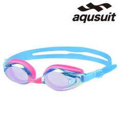 국내생산 아퀴스트 안티포그 미러코팅 물안경 어린이용 아동 초등 성인 수경 TG-2500MR, 레인보우스카이(골드), 1개