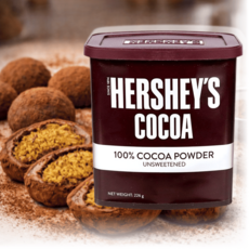 허쉬 코코아 100% 쵸코 두바이 쫀득쿠키 무가당 파우더 분말 가루, 226g, 1개입