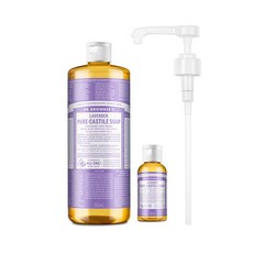 닥터브로너스 캐스틸 솝 라벤더 950ml+60ml+펌프 세트, 1개