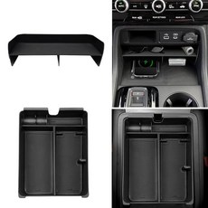 ANFOKAS 2023 2024 2025 2026 혼다 파일럿 액세서리와 호환되는 2피스 2026 혼다 여권 액세서리 자동차 센터 콘솔 오거나이저 팔걸이 보관 상자 장갑 트레이