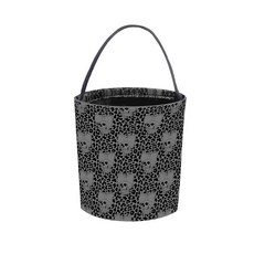 Joyly 할로윈 부 바구니 트릭 오어 트릿 버킷 - 접이식 재사용 가능한 해골 유령 캔디 토트백 어린이 선물 보관 파티 190763, Joyly 할로윈 부 바구니, 트릭 오어 트릿 버킷 -