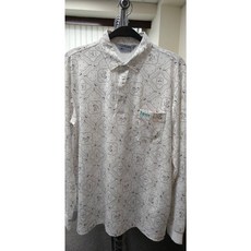 藍鯨高爾夫 LYNX 男生長袖POLO衫 #1542104-01（印花白）