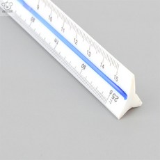 리치점빵 삼각 스케일자 15cm/30cm 저배율/고배율 삼각자 도면걸이, 15cm - 고배율