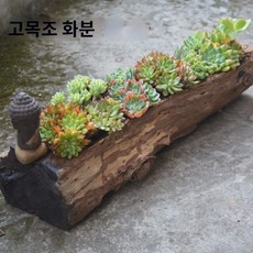 오래된 나무 화분 베란다화단 인테리어 빈티지토분 여물통 길이 20cm(폭 12-15cm), 길이 30cm 폭 12-15cm