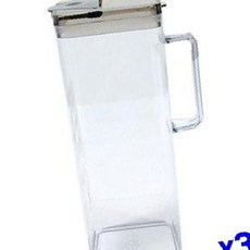 고급 사각 투명손잡이 물병2L-색상랜덤 x3개 OC_0322TS