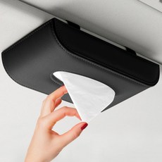 자동차 조직 상자 차량용 티슈케이스 선바이저 부착 암레스트 걸이 운전석 선바이저형, 가벼운 쌀 (걸이형), 1개