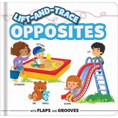 (영문도서) Lift-And-Trace: Opposites: With Flaps and Grooves Board Books, Crackboom! Books, English, 9782898023507