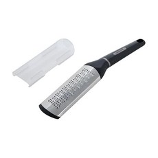 125750 Farberware 프로페셔널 슬림 제스터 및 강판 - 시트러스 생강 마늘 치즈 허브용 스테인리스 스틸 블레이드 커버가 있는 컴팩트한 디자인 식기세척기 사용