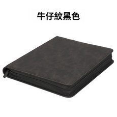 九宮格卡冊 雙面頁卡夾 216張卡片收納, 1個, 牛仔紋黑色 216卡位