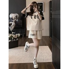 休閒運動套裝女減齡百搭夏季韓版寬鬆洋氣顯瘦時尚短袖短褲兩件套