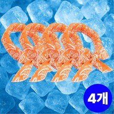 쿠빗 시원한 쿨 아이스 스카프 냉동 목수건, 4개, 비타 오렌지