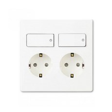 국산 화장대에 사용하는 조명스위치달린 2구 콘센트 매입 주택 신축, 1개