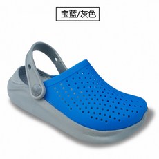 2026洞洞鞋男女童沙灘鞋運動防滑涼拖鞋中小童輕便, 1個, 小克駱格【寶藍灰】