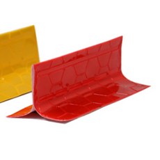 도로공사시 임시차선표시 오뚜기 고휘도 반사지/ 교통안전 주차금지용품 교통차단, 50개, 적색