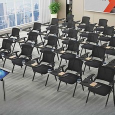 접이식 일체형 책걸상 테이블보드 체어 학교 강의실, 형광 녹색