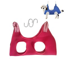 애완동물 미용 해먹 강아지 고양이 손질 도우미 홀더 거치대 긁힘 방지, L, 진핑크, 1개