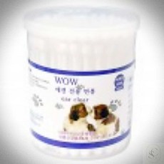 솔마켓 와우 애견 면봉 80입 강아지귀 애견용품 강아지면봉 강아지귀염증