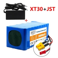 10S4P 36V 배터리 100000mAh XT60 전동 스쿠터 리튬 18650 팩 500W 42V E-bk BMS 2A 충전기용, XT30-JST