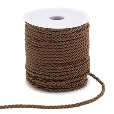 30m 3겹 폴리에스터 꼬임 코드 DIY 비즈줄 목걸이 팔찌만들기 매듭실 3mm, 코코넛 브라운, 1개