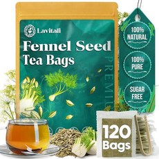 Lavitali 밀크 씨슬 티백 | 60백 100% 순수 허브 티 | 카페인 프리 항산화 성분이 풍부하며 친환경 필터 백 | 데일리 천연 식물 핫 또는 아이스 허브 주입, 티백 120개