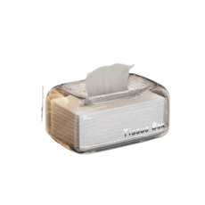 輕奢下沉式面紙盒 自動下降紙巾盒 透明紙巾盒 壓克力面紙盒 抽取式衛生紙盒 桌上面紙盒 紙巾盒, 1個, 簡約款, 星光銀