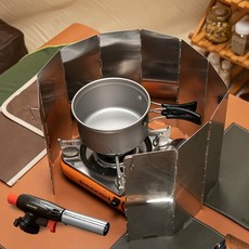 BUCK703 버너바람막이 8단+자동 가스토치 2P 세트, 1세트, 상세페이지 참조