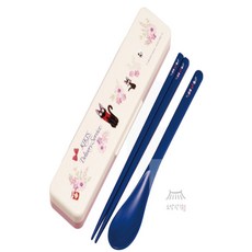 소망상점 마녀배달부 키키 프렌치 소음방지 수저 콤비세트 18cm 캐릭터수저통