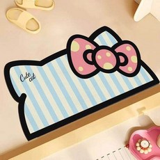 hellokitty헬로키티 물흡수 미끄럼방지 욕실바닥 매트 풋매트 카페트, 1개, 1. A