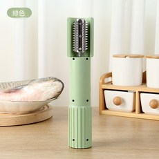 充電式電動去魚鱗機 升級刀頭更快 防滑螺紋好握 刀頭可水洗, 1個, 充電式電動去魚鱗機【淺綠】