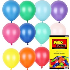 파티짱 스탠다드 파스텔 매트 풍선 국산 50개 100개 네오텍스 재미벌룬, 네오_13cm 원색혼합(100개)