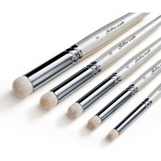 골든 메이플 드라이 브러시 미니어처 페인팅 세트 - 미니어처 모델 에나멜 및 판타지 피규어 페인팅용 6PC 전문 펄 화이트, Black, 1개, Black