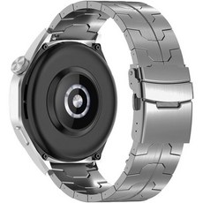 화웨이 워치 4 프로 GT3 GT4 46mm /삼성 3 45mm /아마즈핏 GTR 47mm 팔찌 비즈니스 밴드용 폭 22mm 티타늄 스트랩 핏, Silver, For Huawei Watch 4