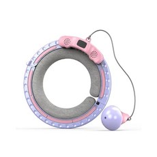 音樂動感呼啦圈 智能計數 藍牙連接 適用腰圍60-95cm, Pink/Purple, 1個, 2kg