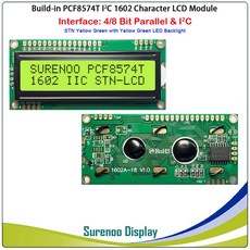 SU NOO PCF8574T VA LED 모듈 LCD 162 패널 문자 보라색 IIC 16X2 1602 디스플레이 흰색 ARDUINO I2C 스크린 녹색 PCF8574, 1개