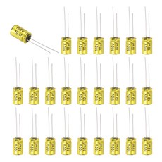 메카닉시티 50개 22uF 100V 비극성 전해 커패시터 13mm x 8mm 알루미늄 오디오 주파수 분배기 DIY 프로젝트 트위터 스피커 자동차 앰프, 50, 10uf