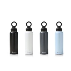 HONG JIN 宏晉 磁吸不鏽鋼保溫瓶 960ml大容量 304不鏽鋼 防漏 MagSafe手機支架 提把二合一, 鐵灰, 1個, 960ml