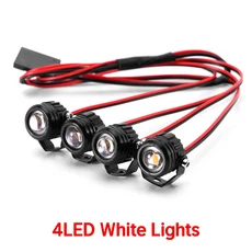 INJORA 원형 LED 조명 1/18 RC 크롤러 (흰색 옐로우), 05 White 4LED