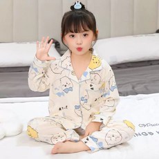 먼작귀 잠옷 내복 주니어 초등학생 봄 여름 긴팔