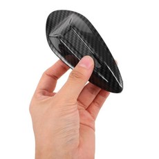 상어 지느러미 자동차 안테나 커버 검정색 플라스틱 루프 마운트 장식 방수 차량용, 기본